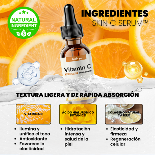 OFERTA 2X1 - SERUM CONCENTRADO de VITAMINA C. COLÁGENO y ÁCIDO HIALURÓNICO