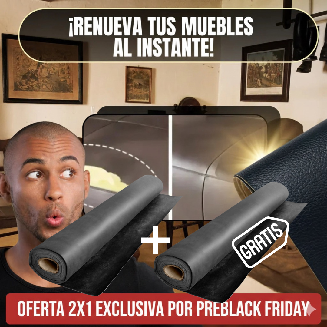 OFERTA 2X1 |  Rollo Adhesivo de Cuero (50 CM X 137 CM) | OFERTA Black Friday