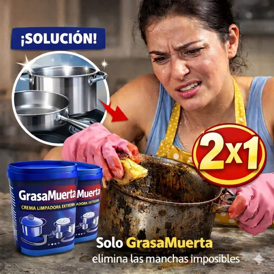 ¡Promo 2x1 Grasamuerta! - Pasta Quita Grasa Profunda de Ollas y Utensilios