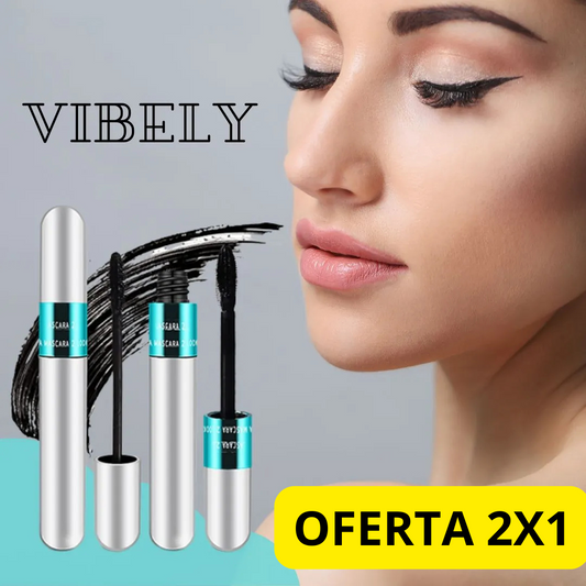 OFERTA 2X1 - VIBELY Máscara de Pestañas 2 en 1- Vegana & Orgánica