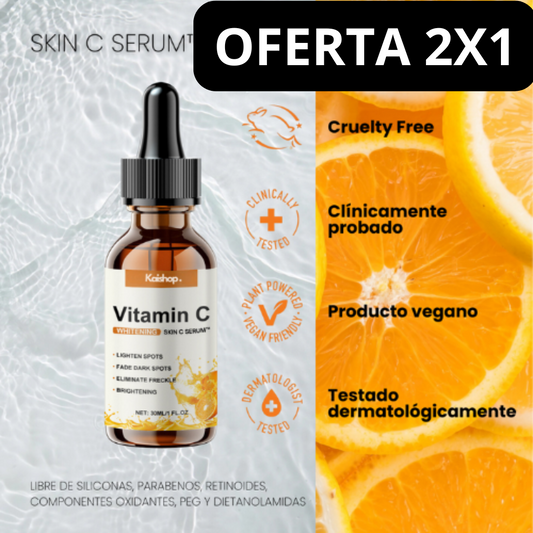 OFERTA 2X1 - SERUM CONCENTRADO de VITAMINA C. COLÁGENO y ÁCIDO HIALURÓNICO